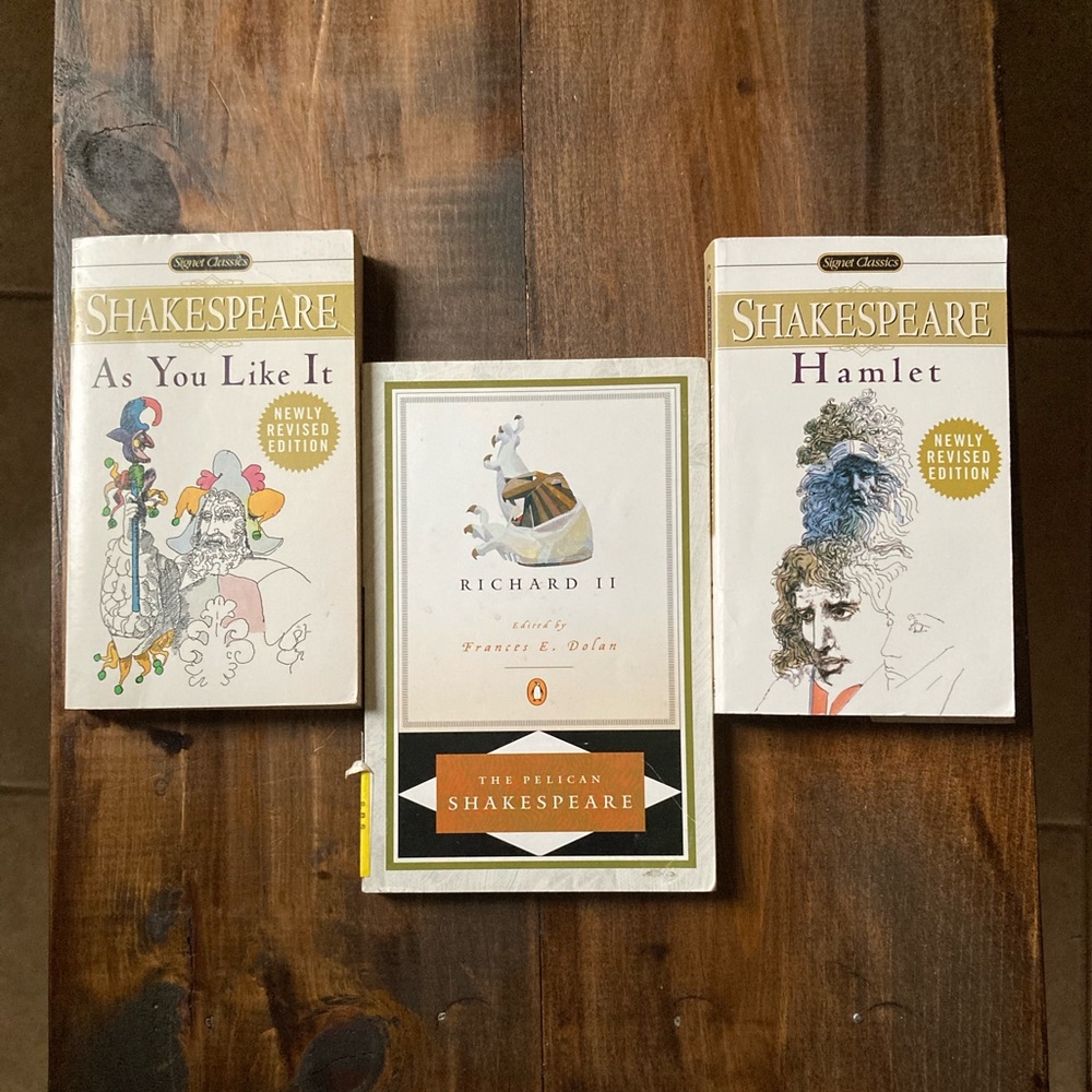 Shakespeare Trio - As You Like It - Richard II - Hamlet - Good Paperback Set!